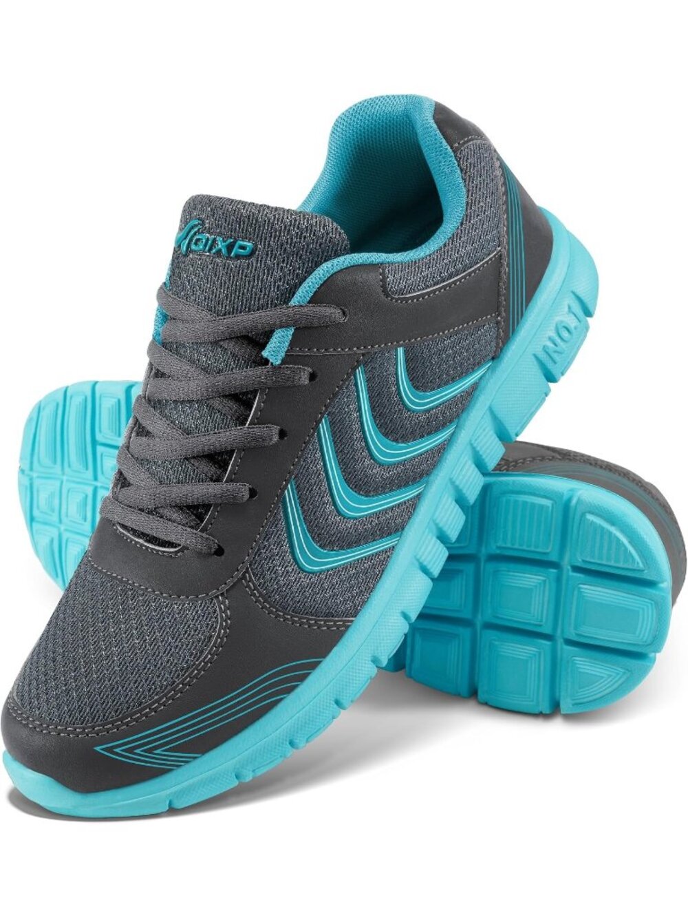 Women's Dark Grey Lightweight Non Slip Mesh Breathable Casual Walking Sneakers
